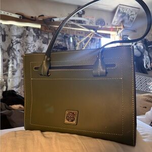 Dooney & Bourke Olive Leather Handbag